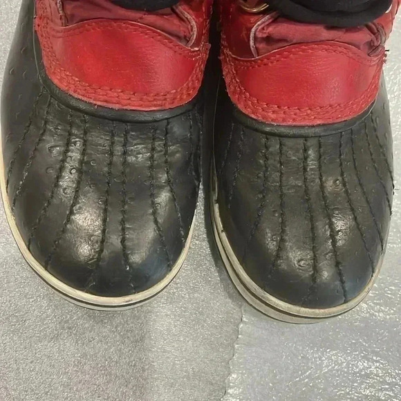 [8.5]Sorel Tofino Joan of Arc Waterproof Insulated Boot Red Faux  Fur Trim - Picture 7 of 13